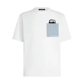 Karl Lagerfeld Majica Ikon svetlo modra / črna / bela