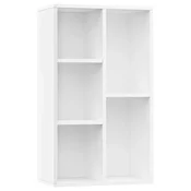 Vidaxl Knjižna omara/komoda bela 50x25x80 cm iverna plošča