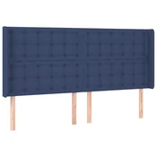 vidaXL vidaXL Vzglavje z ušesi modro 163x16x118/128 cm blago, (20952592)