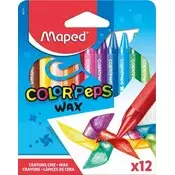 Voskasti bojci, MAPED ColorPeps Wax, 12 različitih boja 861011