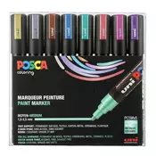 UNI set PC-5M Posca/1.8-2.5mm 1/8 METALIK BOJE