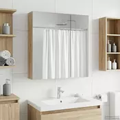 vidaXL Kopalniška ogledalna omara Sonoma hrast 60 x 14,5 x 70 cm