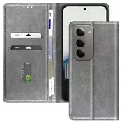 AVIZAR Denarnica za Xiaomi Redmi 15 5G Chesterfield z zrnatim vzorcem in funkcijo stojala, Siva, (5000189490)