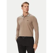 BOSS Polo majica Plisy 50536609 Bež Regular Fit