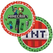 Procos MINECRAFT krožniki Pixel Game Birthday 23 cm 8 kosov.