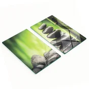 shumee Kuhinjske večnamenske dekorativne steklene plošče Zen kamni 2x30x52 cm