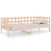 Vidaxl Dnevna postelja brez vzmetnice 90x190 cm trdna borovina