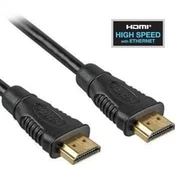 PremiumCord HDMI High Speed + Ethernet kabel, pozlačeni konektorji, 0,5 m