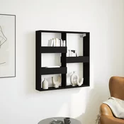 Zidni ormaric crni 80 x 15 x 80 cm od konstruiranog drva