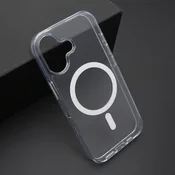 Futrola COLOR FRAME MagSafe za iPhone 17/ srebrna (providna)