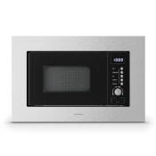 Klarstein Verosteel vgradna mikrovalovna pečica z žarom | 800 W žar | 700 W mikrovalovna pečica | 60 cm