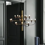 FLOS 2097/18 Lestenec LED, mat, medeninasta barva - Dnevna soba/jedilnica - Dizajn - matirano, medeninasto - Kovina