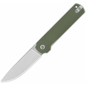 QSP Knife Lark Linerlock Green G10