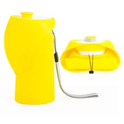 INF 550ml Zložljiva steklenica za vodo za hišne živali - prenosna & neprepustna Yellow, (5000125313)