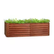 Blumfeldt Rust Grow, dvignjena cvetlična gredica, vrtna cvetlična gredica, pocinkana pločevina, zarjavel videz (GDMB4-Rust200*100*60)