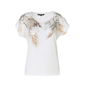 KOROSHI Majica rjava/oliva/pastelno zelena/bela