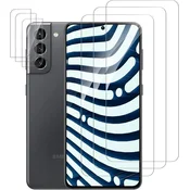 shumee 3x KALJENO STEKLO ZA SAMSUNG GALAXY S21 FE 5G + 2x ZAŠČITA ZA KAMERO SM-G990B