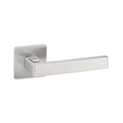 Vratno okovje TWIN CUBOID HR H 1682FL FAST LOCK/E - ravna rozeta, ročaj/zaklepni ročaj levo, Twin E (nerjavno jeklo mat)