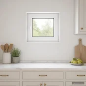 vidaXL Okno za klet RISOR 55 x 50 cm PVC in steklo