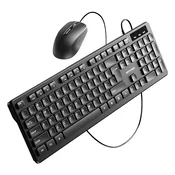 Komplet 3v1 Vention Office Pro z računalniško tipkovnico, miško in podlogo za miško
