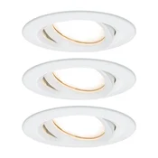Paulmann LED-žaromet Nova Plus Coin, 3-delni, okrogel, bel, 2.700 K, IP65 - Hodnik - Sodobni - belo mat - Kovina