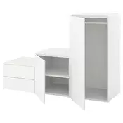 PLATSA Garderober s 2 vrata i 2 fioke, bela/Fonnes bela, 180x57x123 cm