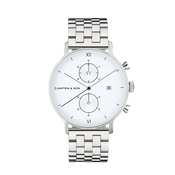 Kapten&Son Chrono Steel White 40mm silver Gr. Uni