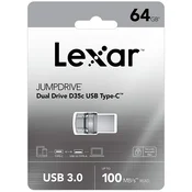 LEXAR memorija USB JumpDrive D35c 64GB OTG Dual Type-C/Type-A (USB 3.0)