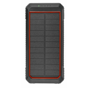 Oxe Solar Powerbank, zmogljivost 33800 mAh, rdeča