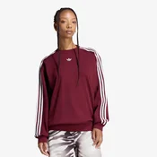 Mikina adidas Lace 3 Stripes Crew Shadow Red XL