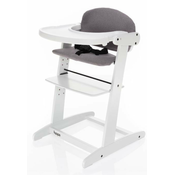 ZOPA stolac za hranjenje, rastuci, Natur/Grey, bijela/siva