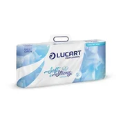 Toaletni papir, 3-slojni, majhni zvitki, 10 zvitkov, LUCART Mehak in močan, bel, 10 zvitkov