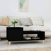 Stolic za kavu crni 100 x 50 x 45 cm od konstruiranog drva