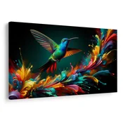 Slika pisani kolibri v letu - 30x20