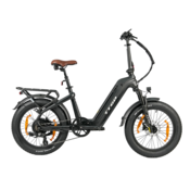 TTGO Električno kolo TTGO F8 iz karbonskih vlaken, doseg 110 km, ultralahko 20-palčno kolo s senzorjem navora, črno, (5000234147)