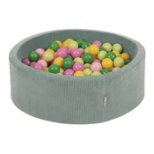 shumee KiddyMoon okrogel penasti suhi bazen z žogicami 7 cm za senzorično igro in terapijo senzorične integracije, prevleka z zadrgo, premer 90 cm, višina 30 cm