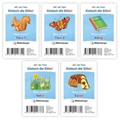 ABC der Tiere 1 Neubearbeitung - Klatsch die Silbe! Kartenspiel-5er-Set