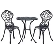 Homestar Bistro komplet Miza 60x60x65 cm Črna