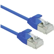 ROLINE ROLINE U/FTP DataCenter patch kabel Cat.6A (razred EA), LSOH, tanek, moder, 0,15 m Roline 21153340 RJ45 omrežni kabel CAT6a U/FTP 0.15 m modra 1 kos, (20630602)