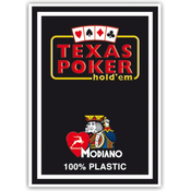 Plastične poker karte Texas Poker - crna leđa