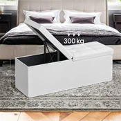Songmics Shranjevalna klop 38x110x38 cm Bela