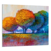 shumee STEKLENA PLOŠČA ZA KUHINJO 65x60 Drevesa