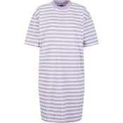 Womens striped dress oversized white/purple