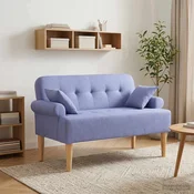 Dvojnica s gumbi Jeans modra 120 x 65 x 79 cm Blago