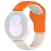 Silikonski pas Techsuit za uro Huawei Watch GT2 46mm/GT2 Pro/GT3 Pro 46mm/Xiaomi Watch S1 - oranžno bež