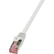 LogiLink RJ45 mrežni kabel CAT 6A S/FTP [1x RJ45 utikač - 1x RJ45 utikač] 1.50 m sivi nezapaljivi,