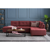 ATELIER DEL SOFA Ugaona garnitura Manama Corner Sofa Bed Right Claret Red