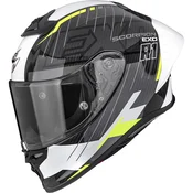 Scorpion EXO-R1 EVO II Air Surge full-face motociklisticka kaciga crno-bijelo-fluo žuta