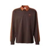 ADIDAS ORIGINALS Majica 3-Stripes Rugby Longsleeve čokolada/bakrena