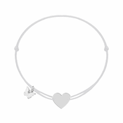 New Classic Heart Narukvica - Rhodium Plated